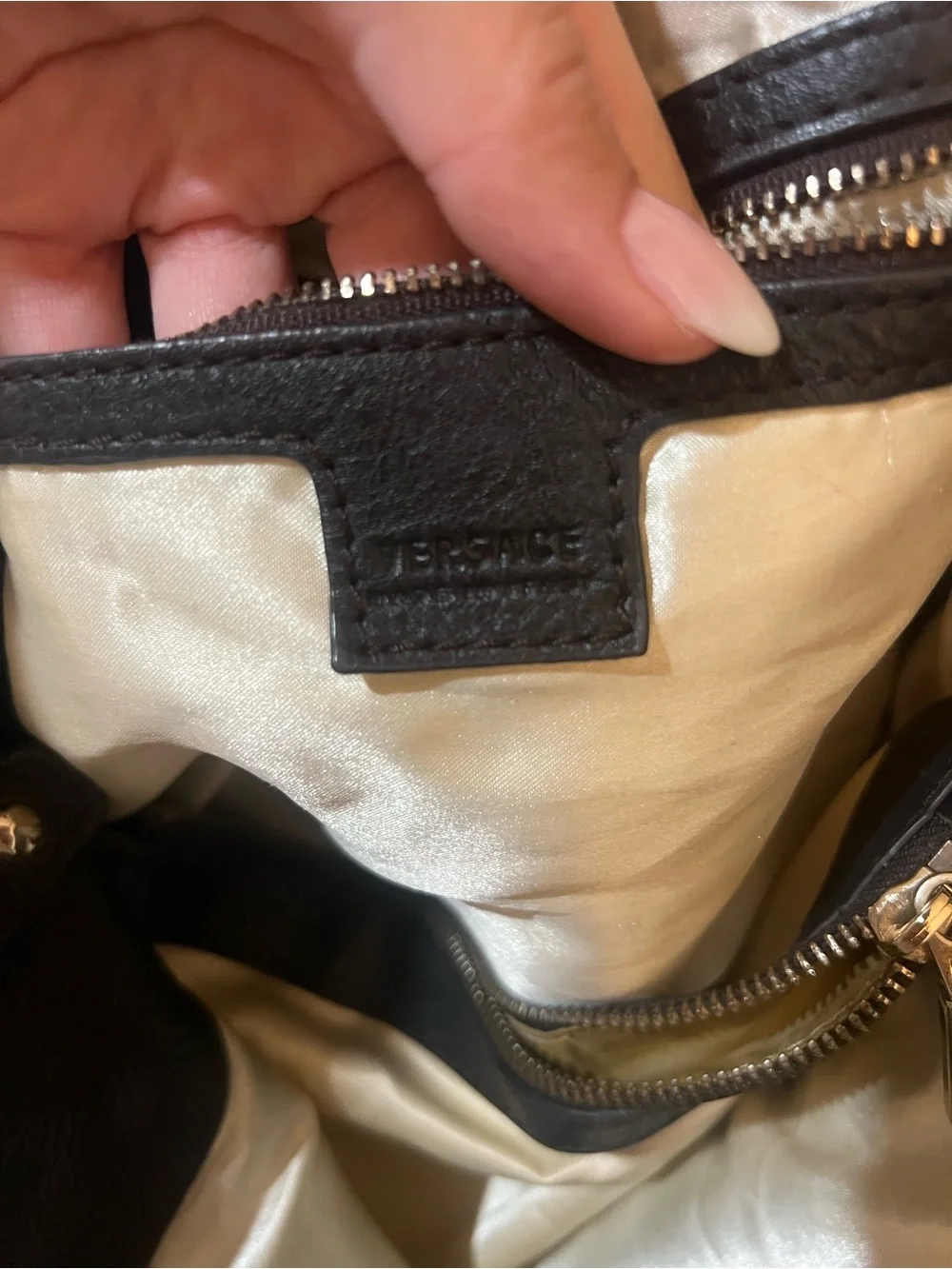 Versace Corniche Medusa Black Leather Hobo Bag